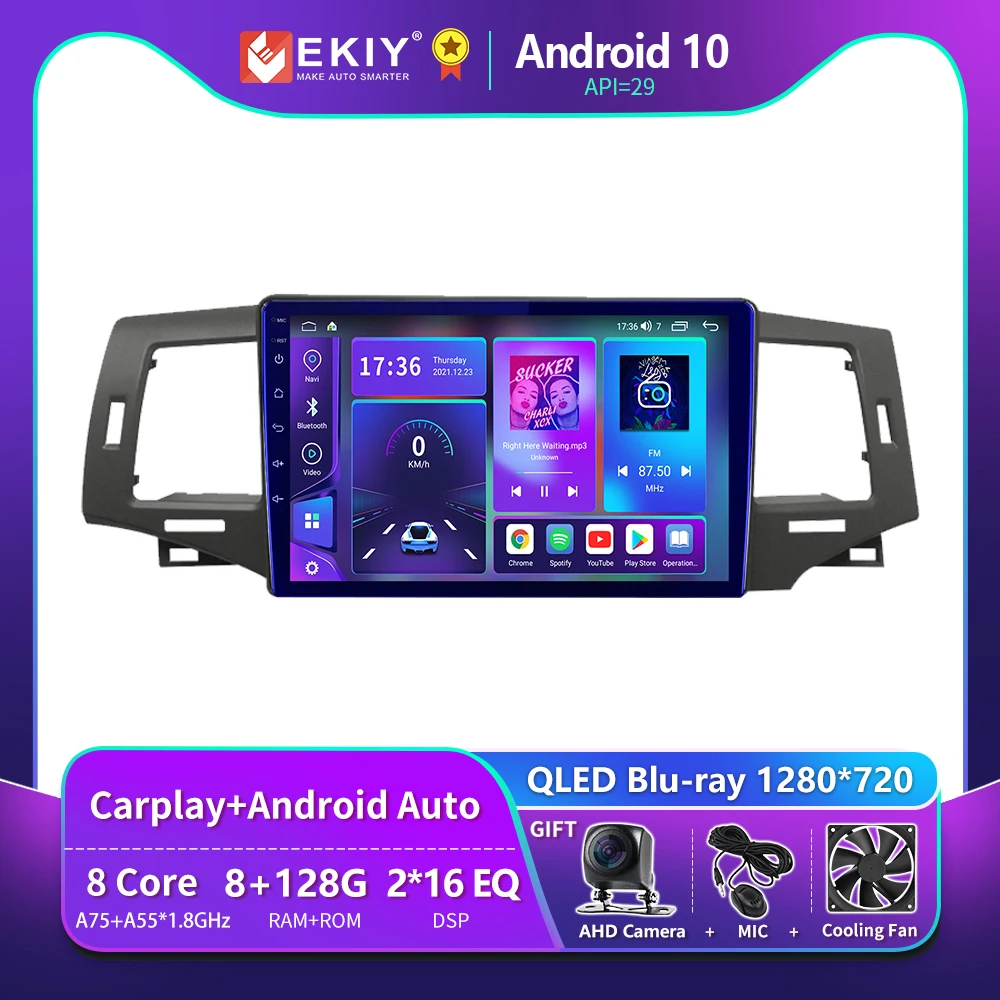 EKIY T900 для Toyota Corolla 9 E120 2004-2006 автомобильный радиоприемник Android 10 GPS-навигация стерео мультимедийный плеер CarPlay 4G головное устройство
EKIY T900 для Toyota Corolla 9 E120 2004-2006 автомобильный радиоприемник Android 10 GPS-навигация стерео мультимедийный плеер CarPlay 4G головное устройство