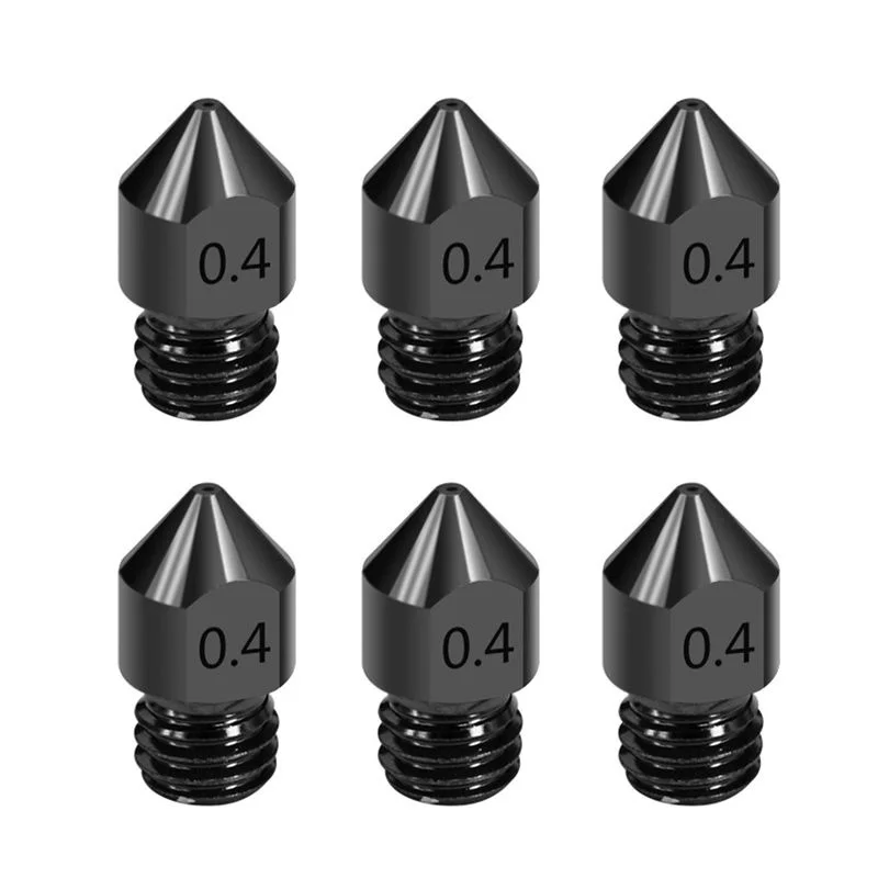 6Pcs Hardened Steel High Temperature Pointed Wear Resistant MK8 Nozzles 0.2/0.3/0.5/0.6/0.8/1.0mm For 3D Printer CR-10, Ender 3
6Pcs Hardened Steel High Temperature Pointed Wear Resistant MK8 Nozzles 0.2/0.3/0.5/0.6/0.8/1.0mm For 3D Printer CR-10, Ender 3