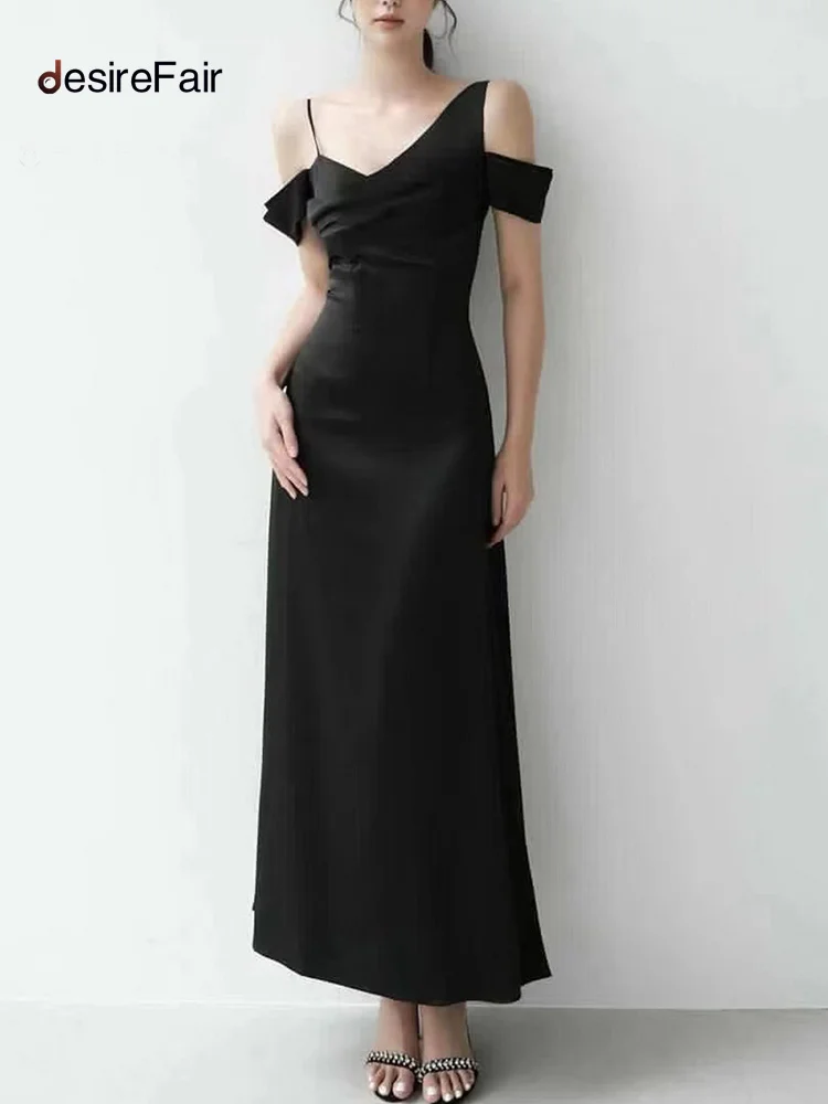 DesireFair Commuter Sexy Wind Summer Simple Sleeveless Irregular V-Neck Strapless Slim High Waist Acrylic Step In Place Dresses
DesireFair Commuter Sexy Wind Summer Simple Sleeveless Irregular V-Neck Strapless Slim High Waist Acrylic Step In Place Dresses