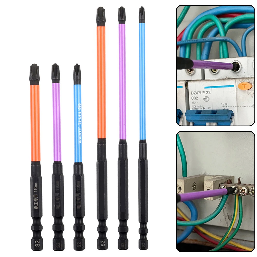 6pcs Special Slotted Cross Screwdriver Bit Nutdrivers 110mm150mm For Electrician Socket Switch FPH1 FPH2 FPH3
6pcs Special Slotted Cross Screwdriver Bit Nutdrivers 110mm150mm For Electrician Socket Switch FPH1 FPH2 FPH3