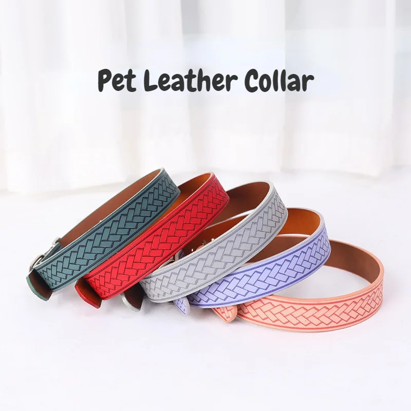 Leather Dog Collar Personalized Pet Collar for Small Medium Large Dogs Pitbull Pug Webbing Dog Collar Heavy Duty Clip Buckle
Leather Dog Collar Personalized Pet Collar for Small Medium Large Dogs Pitbull Pug Webbing Dog Collar Heavy Duty Clip Buckle