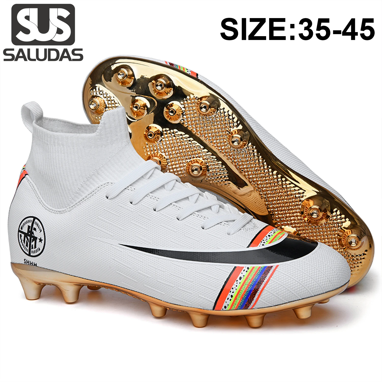 SALUDAS High Top Football Shoes Men TF Flat Soccer Boots Women Sneakers Lightweight Kids Indoor Turf Futsal Soccer Shoes
SALUDAS High Top Football Shoes Men TF Flat Soccer Boots Women Sneakers Lightweight Kids Indoor Turf Futsal Soccer Shoes