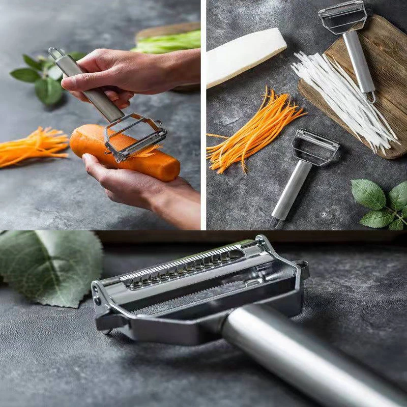 Fruit Vegetable Slicer Steel Peeler Stainless Multi-function Cucumber Portable Potato Grater Kitchen Accessories Sharp Tool
Fruit Vegetable Slicer Steel Peeler Stainless Multi-function Cucumber Portable Potato Grater Kitchen Accessories Sharp Tool