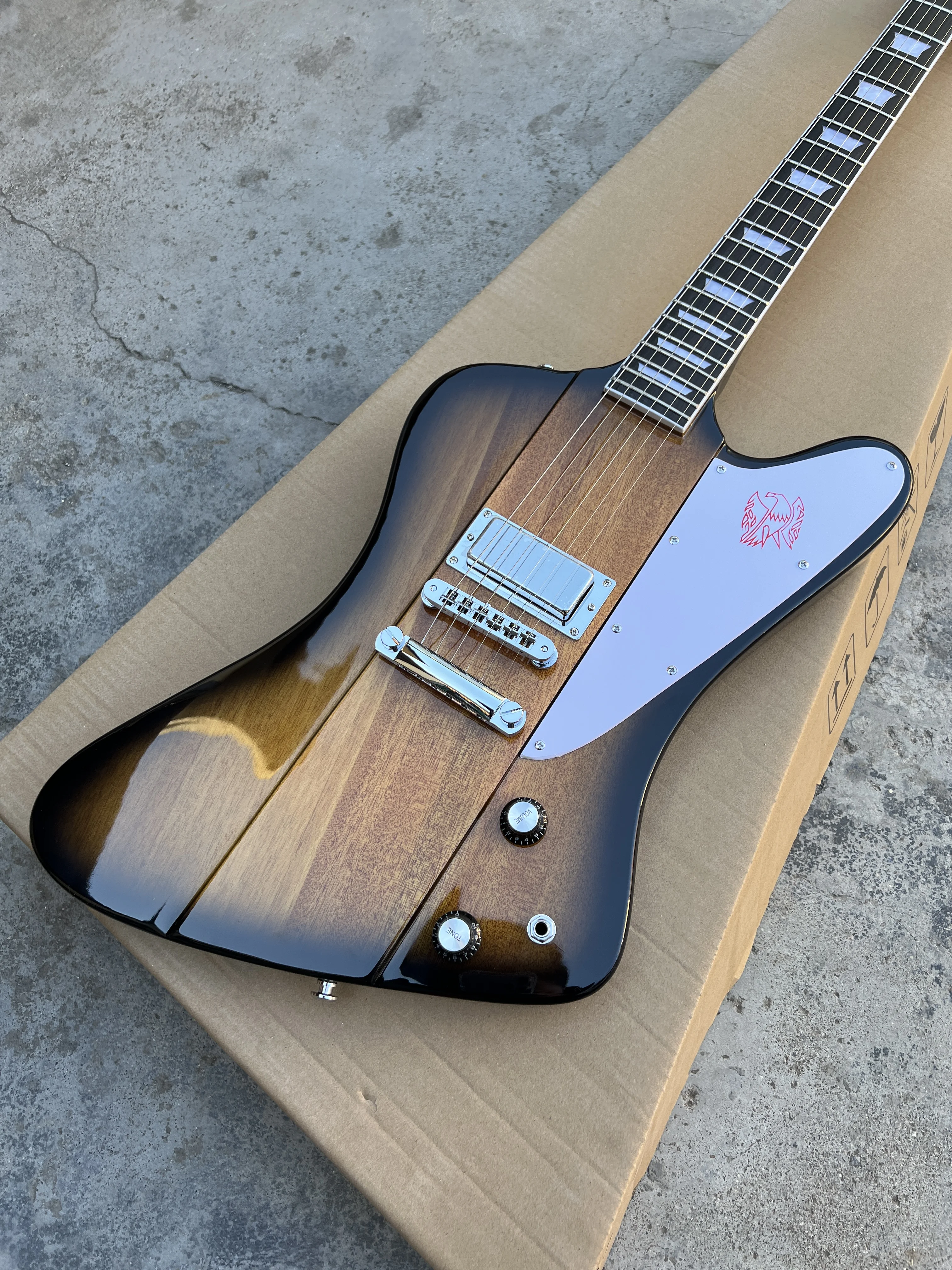 Firebird electric guitar, rock metal guitar High grade log color Hot Sale Free Shipping
Firebird electric guitar, rock metal guitar High grade log color Hot Sale Free Shipping