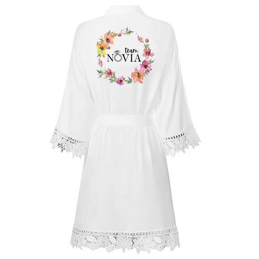 Wedding Party Team Bride Robe Kimono Satin Pajamas Bridesmaid Bathrobe XKMH016
Wedding Party Team Bride Robe Kimono Satin Pajamas Bridesmaid Bathrobe XKMH016
