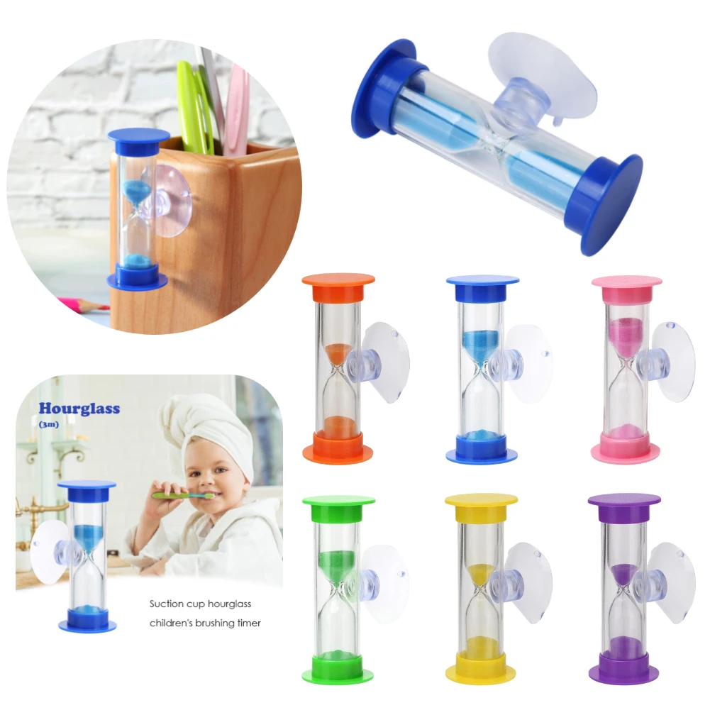 

Children Home Decors 2/3 Minute Colorful Hourglass Sandglass Sand Timer Sand Clock Timers Shower Timer Tooth Brushing Timer