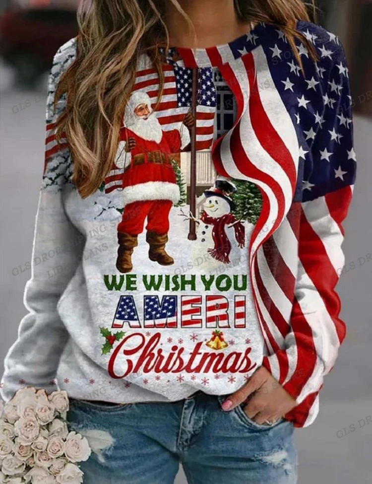 Snowflake Print Hoodies Women Fashion American Flag Hoodie Women Sweats O-neck Christmas Hoodie Winter Coat Snowman Tracksuits
Snowflake Print Hoodies Women Fashion American Flag Hoodie Women Sweats O-neck Christmas Hoodie Winter Coat Snowman Tracksuits