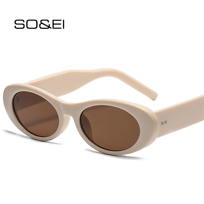 SO&EI Fashion Oval Sunglasses Men Trending Rivets Decoration Eyewear Shades UV400 Retro Women Sun Glasses
SO&EI Fashion Oval Sunglasses Men Trending Rivets Decoration Eyewear Shades UV400 Retro Women Sun Glasses