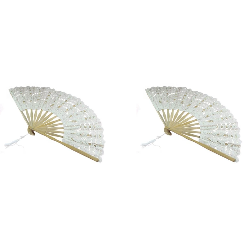 2X Handmade Cotton Lace Folding Hand Fan For Party Bridal Wedding Decoration ( Beige)
2X Handmade Cotton Lace Folding Hand Fan For Party Bridal Wedding Decoration ( Beige)