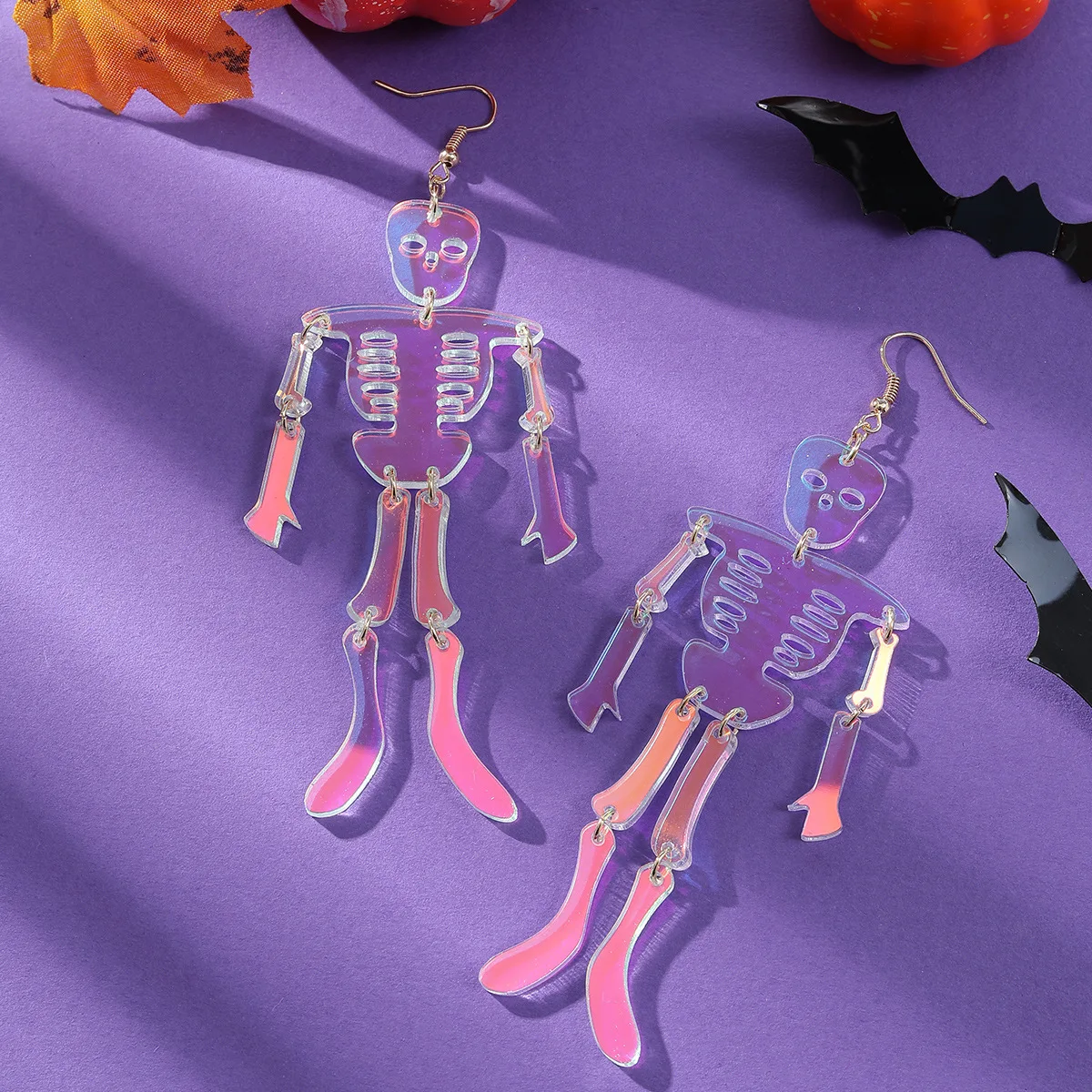 1 Pair of Halloween Skull Acrylic Earrings
1 Pair of Halloween Skull Acrylic Earrings