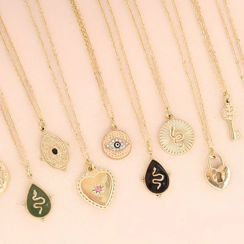 Dripping Oil Geometric Pendants Necklace Stainless Steel Necklace For Women Vintage Clavicle Chain Necklace Fashion Jewelry gift
Dripping Oil Geometric Pendants Necklace Stainless Steel Necklace For Women Vintage Clavicle Chain Necklace Fashion Jewelry gift
