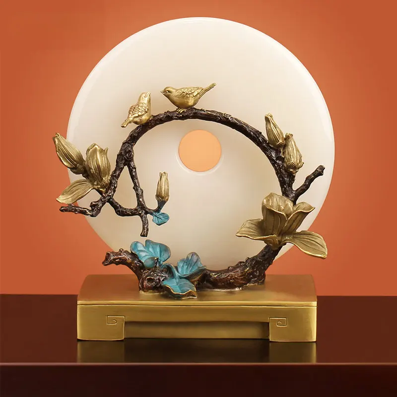 Pure Copper White Jade Peace Buckle Decoration Chinese Living Room TV Wine Cabinet Hallway Home Moving into the Decoration Gift
Pure Copper White Jade Peace Buckle Decoration Chinese Living Room TV Wine Cabinet Hallway Home Moving into the Decoration Gift