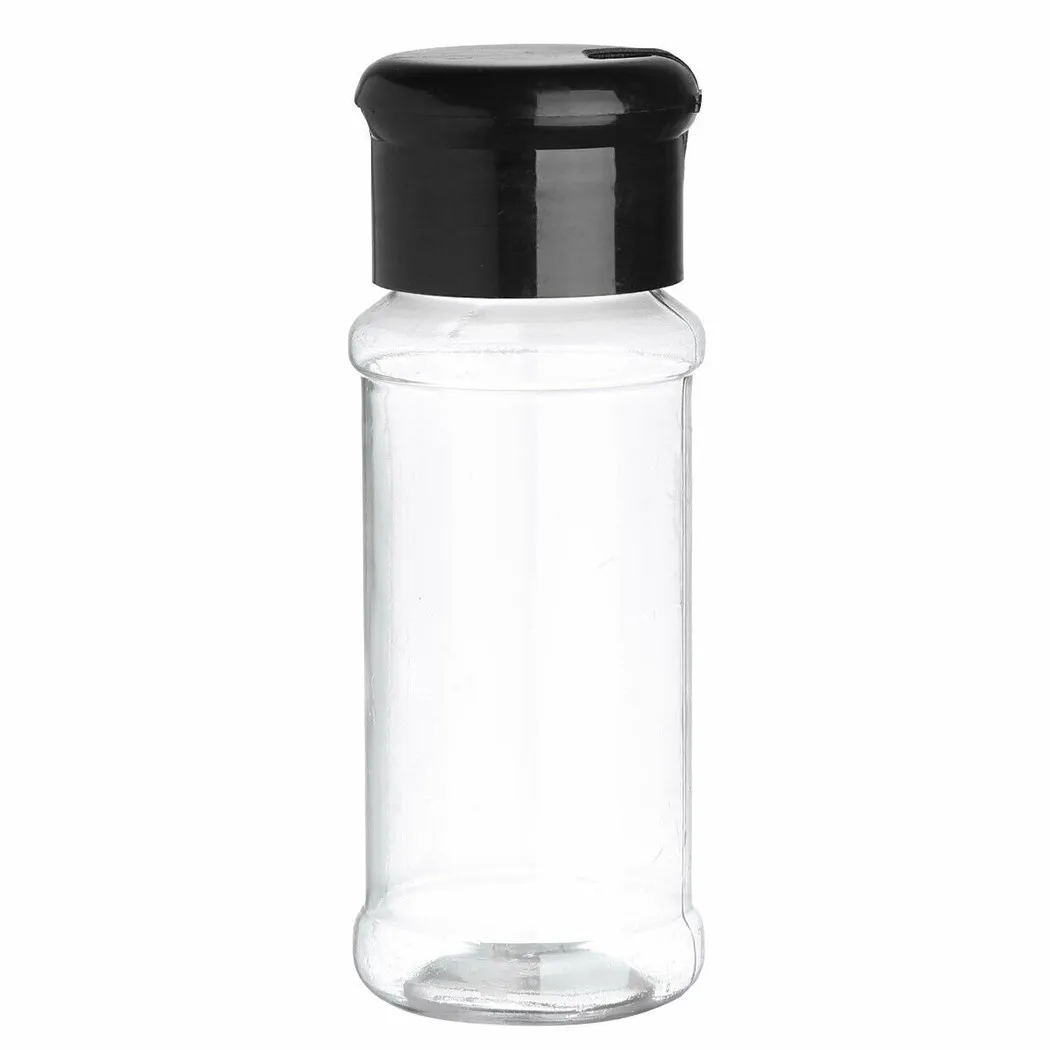 

12Pcs Kitchen Seasoning Spice Jar Condiment Pepper Salt Storage Container Bottle Cruet For Barbecue Kitchen Black