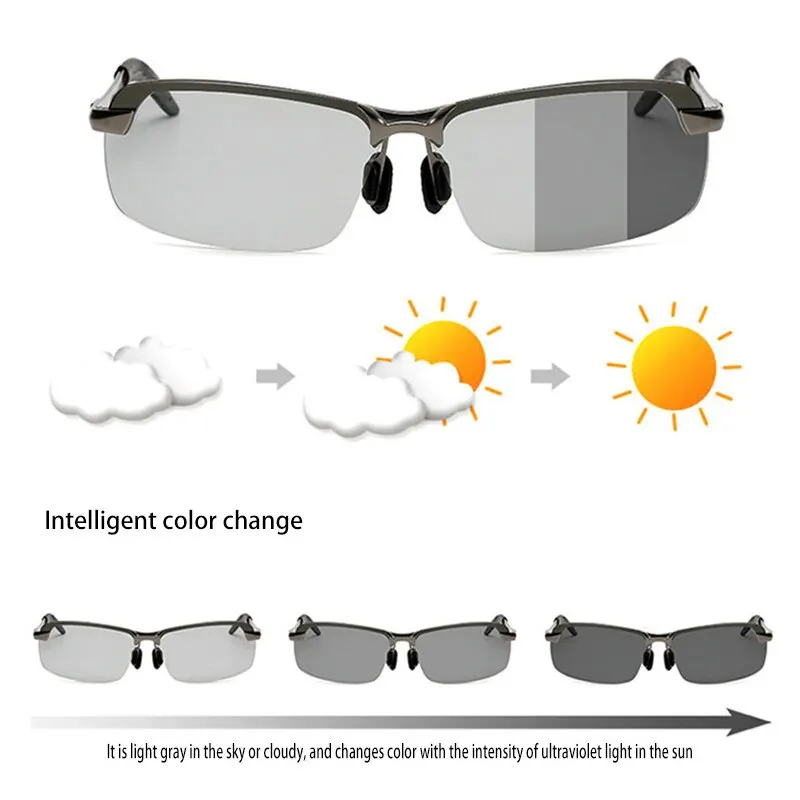 

Меняющие цвет поляризованные солнцезащитные очки мужские солнцезащитные очки ночного видения 3043 уличные очки для езды днем и ночью вождения