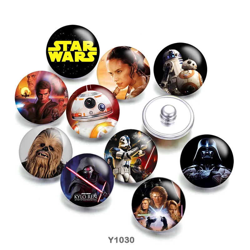 Disney Star Wars 12mm/18mm Glass Snap Button for Snap Bracelets Jewelry Gift For Boys X1030
Disney Star Wars 12mm/18mm Glass Snap Button for Snap Bracelets Jewelry Gift For Boys X1030