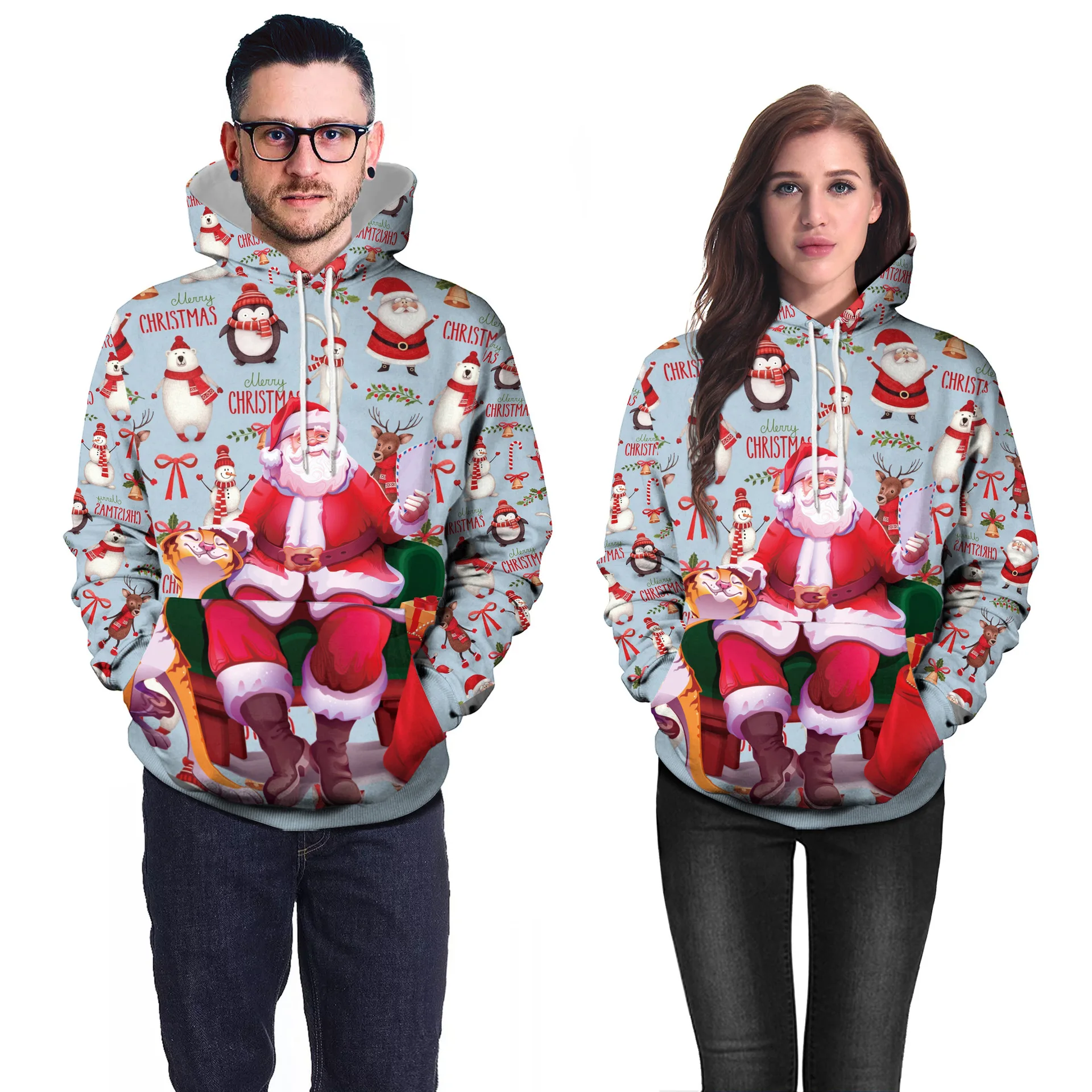 Женский свитер с капюшоном SB128-1025 New Europe and America Christmas Snowman 3D Digital Printing
Женский свитер с капюшоном SB128-1025 New Europe and America Christmas Snowman 3D Digital Printing