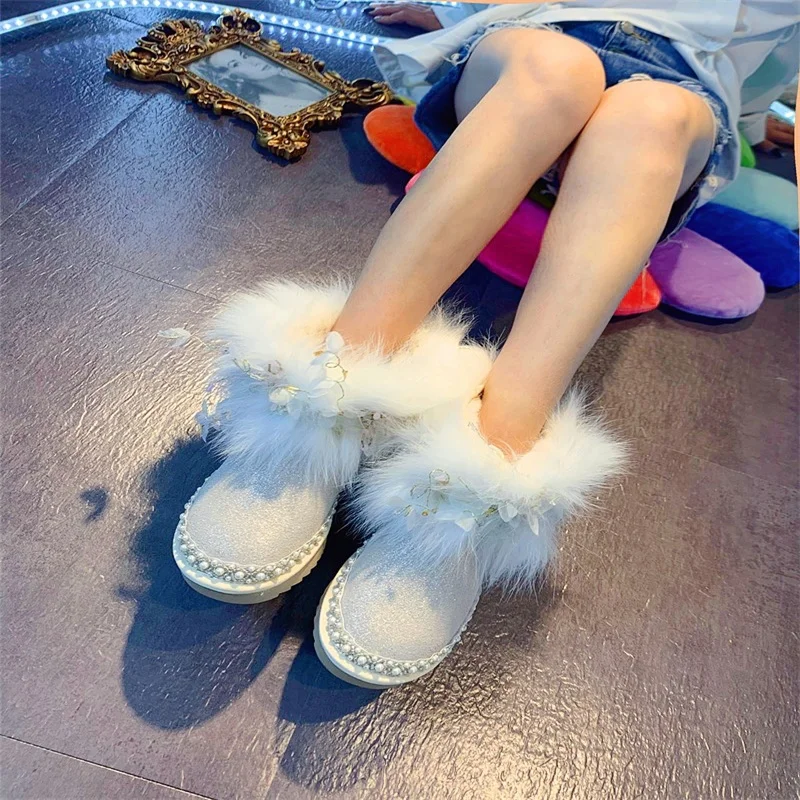 Sequined fur all-in-one boots Winter plus fleece warm boots All-in-one Pearl handmade custom fox hair boots women's 35 40
Sequined fur all-in-one boots Winter plus fleece warm boots All-in-one Pearl handmade custom fox hair boots women's 35 40