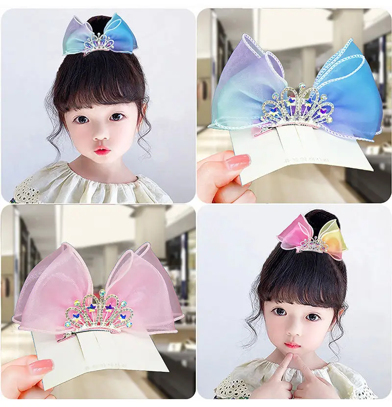 Pastel Rainbow Hair Bows Gradient Color Princess Crown Hair Clips Standing Bowknot Hairpin Kids Barrette Korean Hair Accessories
Pastel Rainbow Hair Bows Gradient Color Princess Crown Hair Clips Standing Bowknot Hairpin Kids Barrette Korean Hair Accessories
