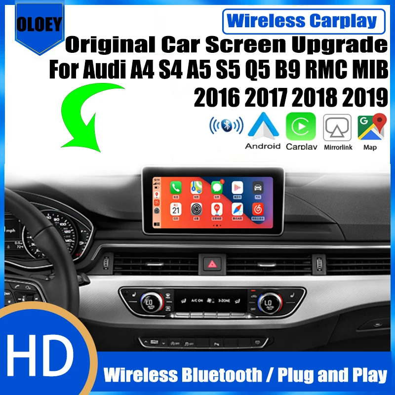Wireless Apple CarPlay Android Auto interface Adapter Reverse Camera For Audi A4 S4 A5 S5 Q5 B9 RMC MIB 2016 2017 2018 2019
Wireless Apple CarPlay Android Auto interface Adapter Reverse Camera For Audi A4 S4 A5 S5 Q5 B9 RMC MIB 2016 2017 2018 2019