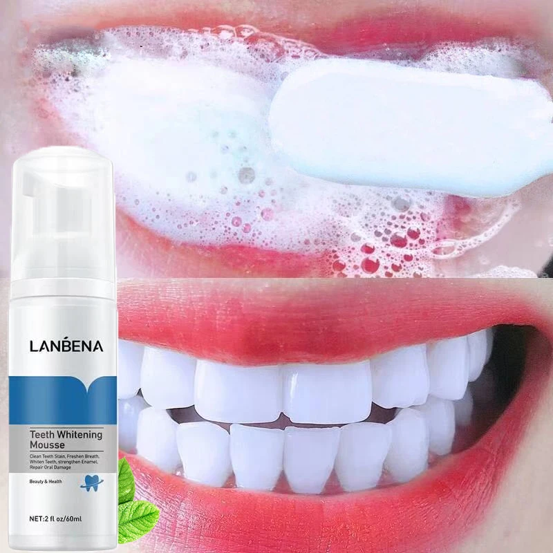 

Teeth Whitening Mousse Toothpaste Dental Bleach Cleaning Dentistry Tools Oral Hygiene Fresh Breath Removes Stains Care Products