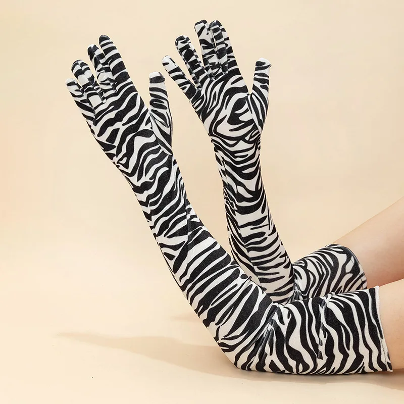 Fun Animal Print Long Gloves For Men Women Fashion Full Fingers Performance Mittens For Party Outdoor Sexy Zebra Sun Protection
Fun Animal Print Long Gloves For Men Women Fashion Full Fingers Performance Mittens For Party Outdoor Sexy Zebra Sun Protection
