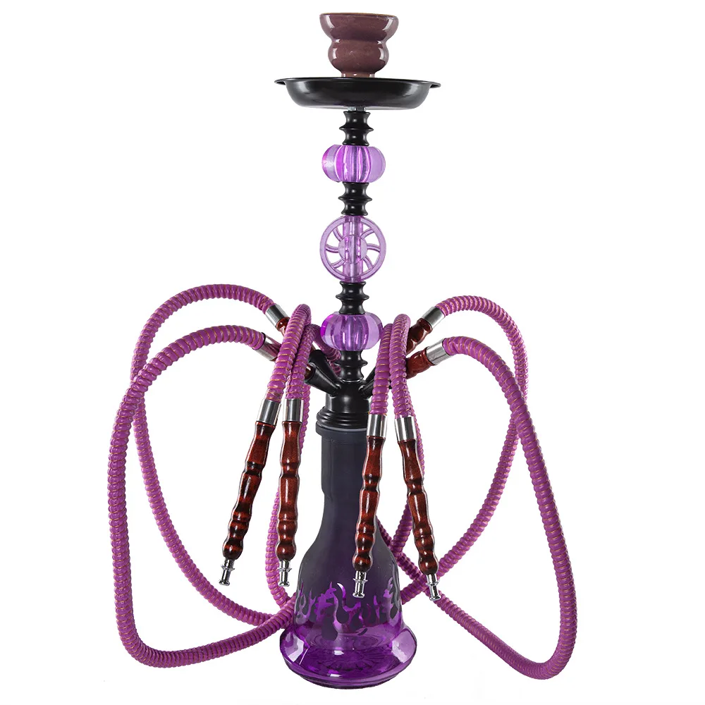 Arabic Glass Shisha Pipe Double Tubes Four Tubes Shisha Purple Acrylic Hookah For Bar Household Large Smoke
Arabic Glass Shisha Pipe Double Tubes Four Tubes Shisha Purple Acrylic Hookah For Bar Household Large Smoke