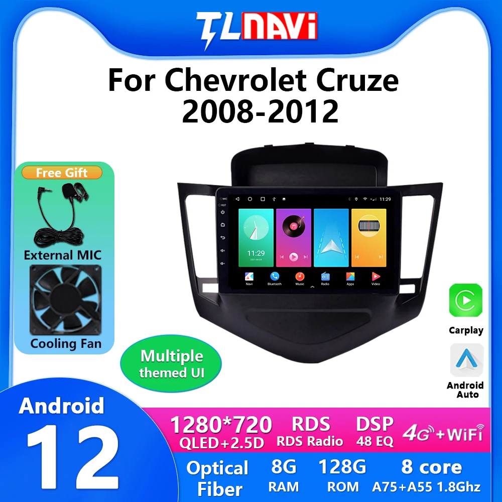 Автомобильный аудиоплеер TL10 для Android 12, 9 дюймов для Chevrolet Cruze 2008-2012, головное устройство с GPS-навигацией и радио
Автомобильный аудиоплеер TL10 для Android 12, 9 дюймов для Chevrolet Cruze 2008-2012, головное устройство с GPS-навигацией и радио