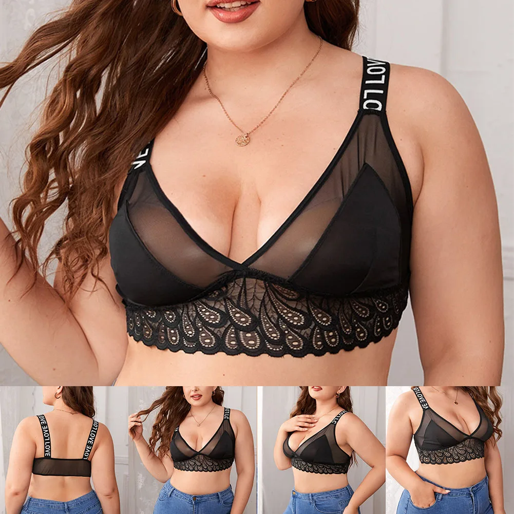 Plus Size Sexy Women Seamless Underwear Bra Sissy Mesh Lingerie Sleepwear Fashion See Through Brassiere Lace Bralette Nightwear
Plus Size Sexy Women Seamless Underwear Bra Sissy Mesh Lingerie Sleepwear Fashion See Through Brassiere Lace Bralette Nightwear