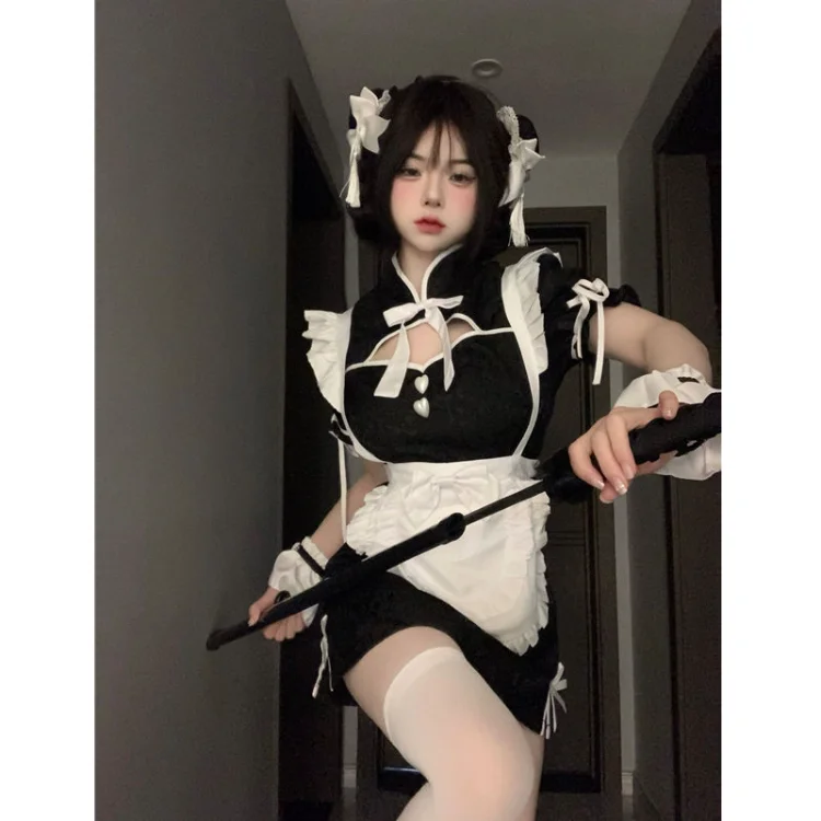 New Chinese Style Sweet Hot Two Piece Sets Harajuku Kawaii Lace Up Fungus Puff Sleeve Tops+Spring Chi-pao Apron Dress Women Suit
New Chinese Style Sweet Hot Two Piece Sets Harajuku Kawaii Lace Up Fungus Puff Sleeve Tops+Spring Chi-pao Apron Dress Women Suit
