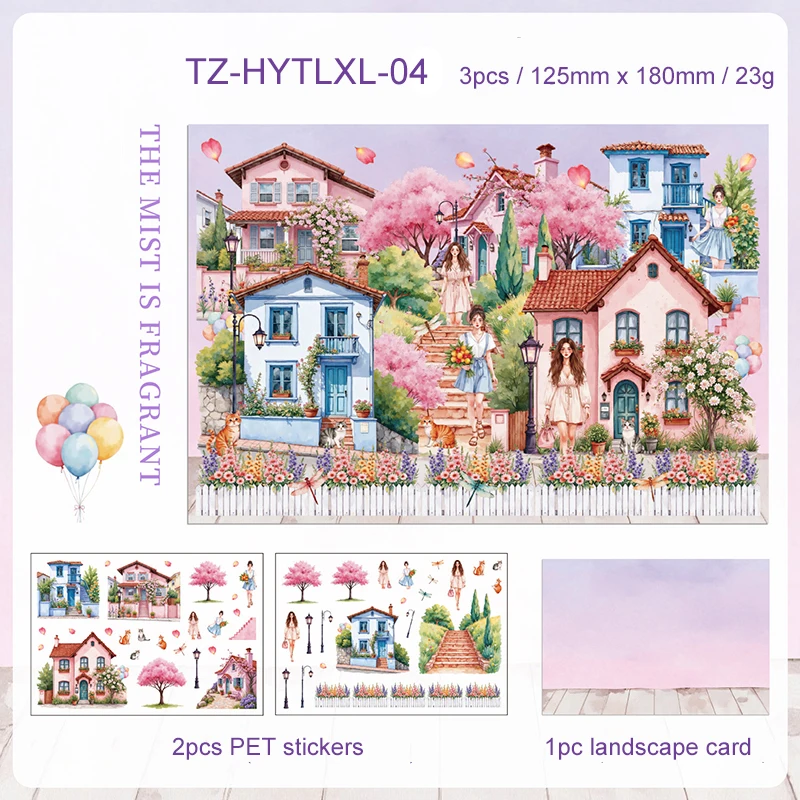 Набор стикеров JIANWU «Цветочный сад: Замок и пейзаж»
Набор стикеров JIANWU «Цветочный сад: Замок и пейзаж»