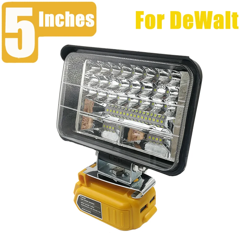 Car LED Working Lamp 60W 5A Converter Adapter USB Charger Work Light DC 14-21V For DeWalt 20V 18V Lithium Battery 12V Output
Car LED Working Lamp 60W 5A Converter Adapter USB Charger Work Light DC 14-21V For DeWalt 20V 18V Lithium Battery 12V Output