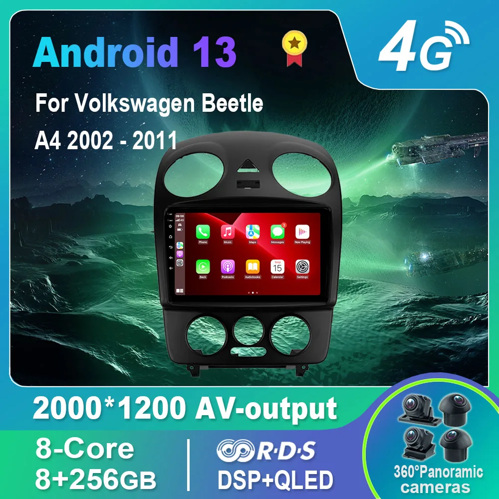 Автомагнитола/Мультимедийный видеоплеер на Android 13,0 для Volkswagen Beetle A4 2002-2011 GPS QLED Carplay DSP 4G WiFi Bluetooth
Автомагнитола/Мультимедийный видеоплеер на Android 13,0 для Volkswagen Beetle A4 2002-2011 GPS QLED Carplay DSP 4G WiFi Bluetooth