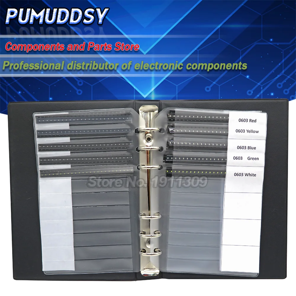 20Values 600/1200PCS SMD LED Diode Sample Book 0402 0603 0805 1206 Red Yellow Blue Green White Light-emitting Lamp Bead 20Values
20Values 600/1200PCS SMD LED Diode Sample Book 0402 0603 0805 1206 Red Yellow Blue Green White Light-emitting Lamp Bead 20Values