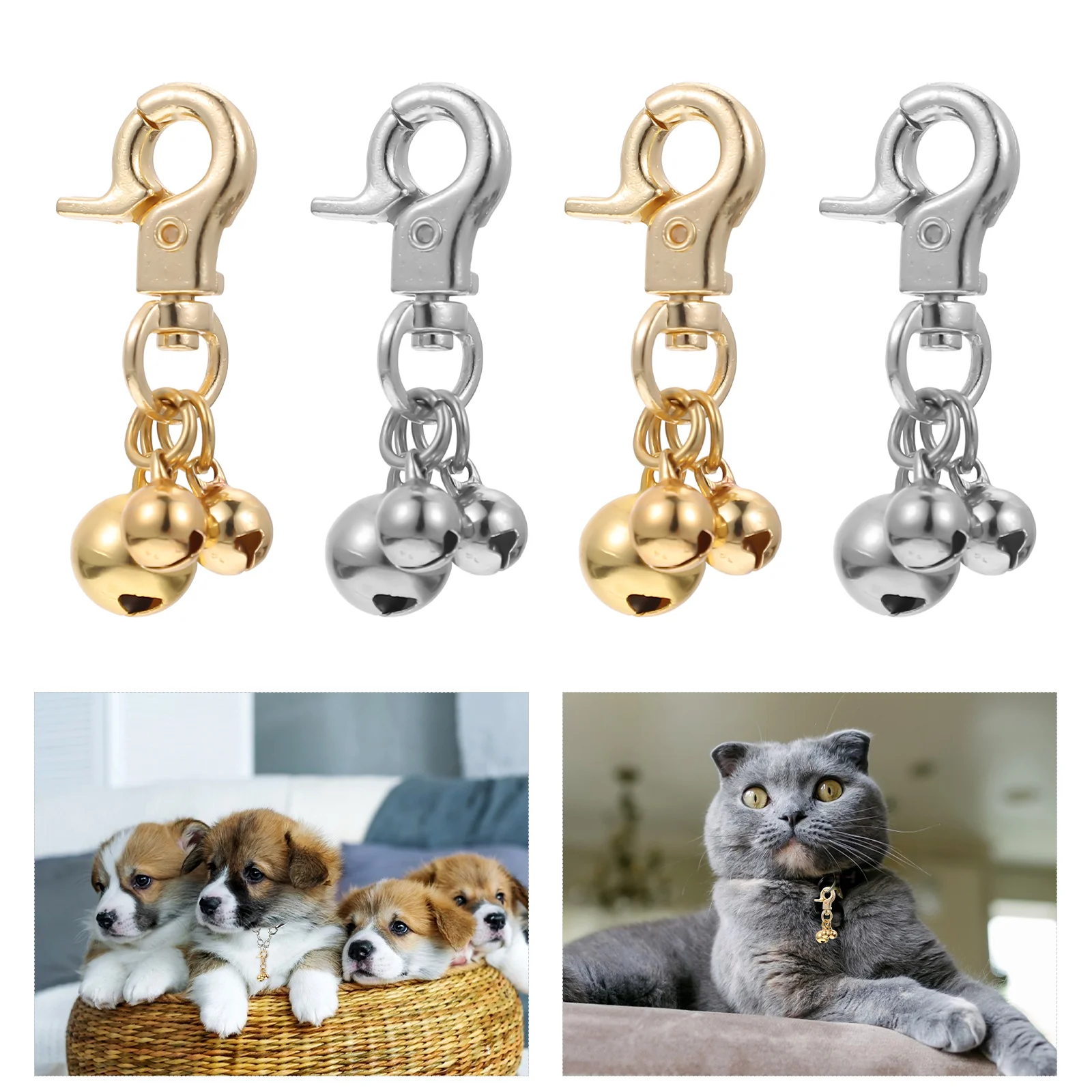 Pet Keychain Cat Collar Charm DIY Metal Bell Hanging Bells Dog Pendant Anti-theft Loud Accessories Clasp Necklace
Pet Keychain Cat Collar Charm DIY Metal Bell Hanging Bells Dog Pendant Anti-theft Loud Accessories Clasp Necklace