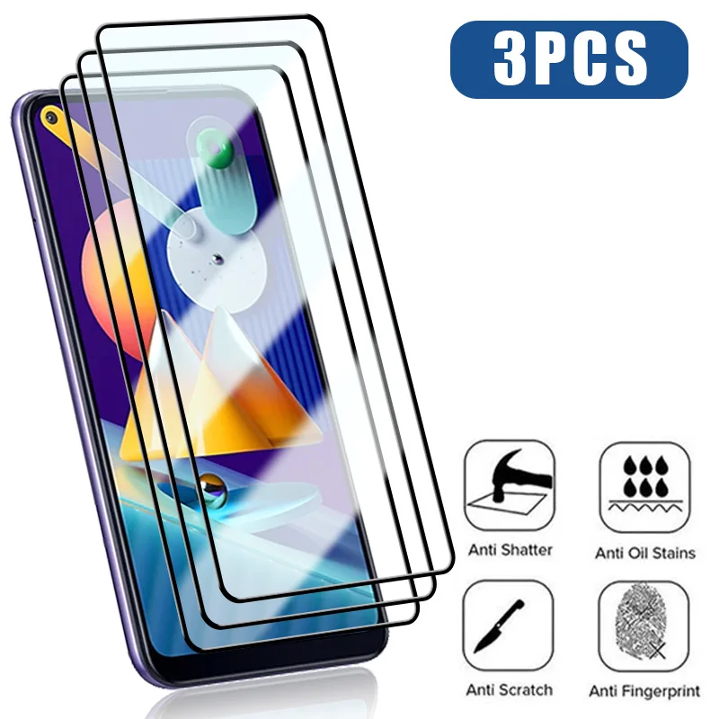 

3PCS Full Cover Tempered Glass for Samsung A53 A13 A12 A52 A23 S21 S20 FE 5G A73 A71 A50 A33 A32 A52S A70 A51 A72 A22 A31 A40