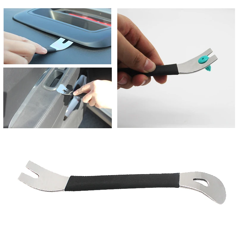 Car Trim Removal Tool Stainless Steel Durable Two-end Trim Removal Tools Level Pry Door Panel Audio Terminal Fastener Driver
Car Trim Removal Tool Stainless Steel Durable Two-end Trim Removal Tools Level Pry Door Panel Audio Terminal Fastener Driver
