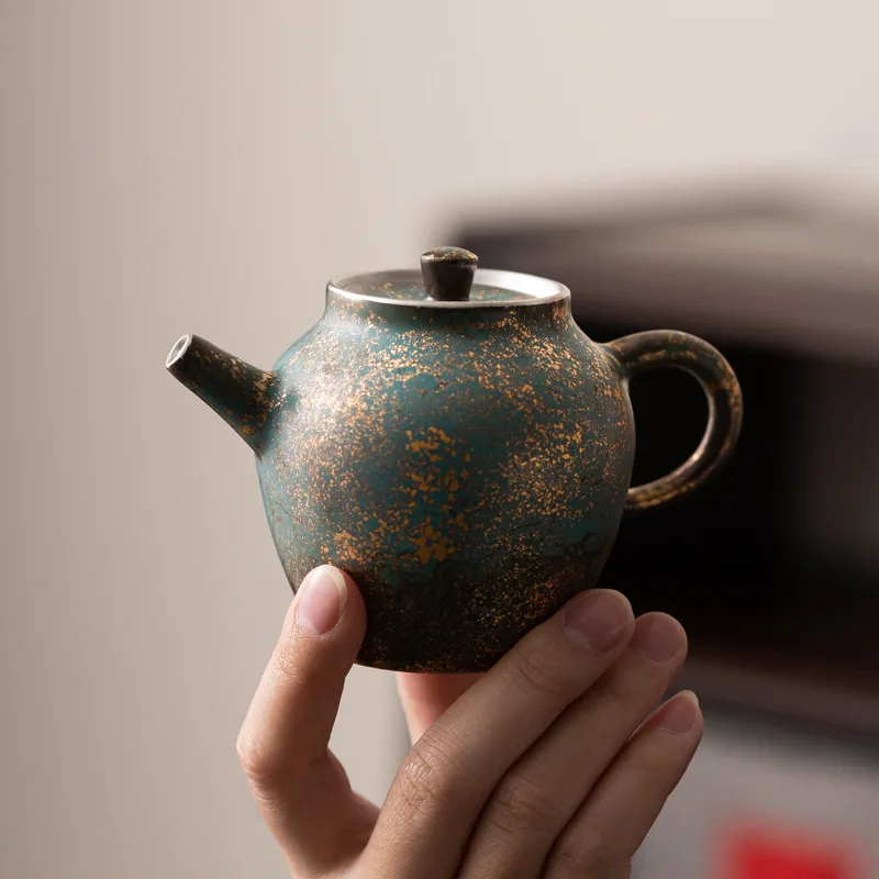 Чайник Leshan и Evergreen Fu, чайник, чайник, ретро набор кунг глазури, серебристый цвет, ручная работа, золотой чай, маленький чайник для одной руки
Чайник Leshan и Evergreen Fu, чайник, чайник, ретро набор кунг глазури, серебристый цвет, ручная работа, золотой чай, маленький чайник для одной руки