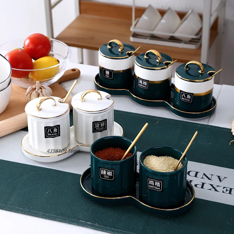 Creative ceramic seasoning jar home seasoning bottle combination Phnom Penh white green salt pepper pot kitchen cooking tools
Creative ceramic seasoning jar home seasoning bottle combination Phnom Penh white green salt pepper pot kitchen cooking tools