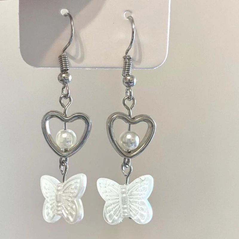 Hollow Heart Butterfly Drop Earrings Ladies Girls Cute Romantic Party Pendant Earrings Harajuku Dangle Earrings Fashion Jewelry 
Hollow Heart Butterfly Drop Earrings Ladies Girls Cute Romantic Party Pendant Earrings Harajuku Dangle Earrings Fashion Jewelry