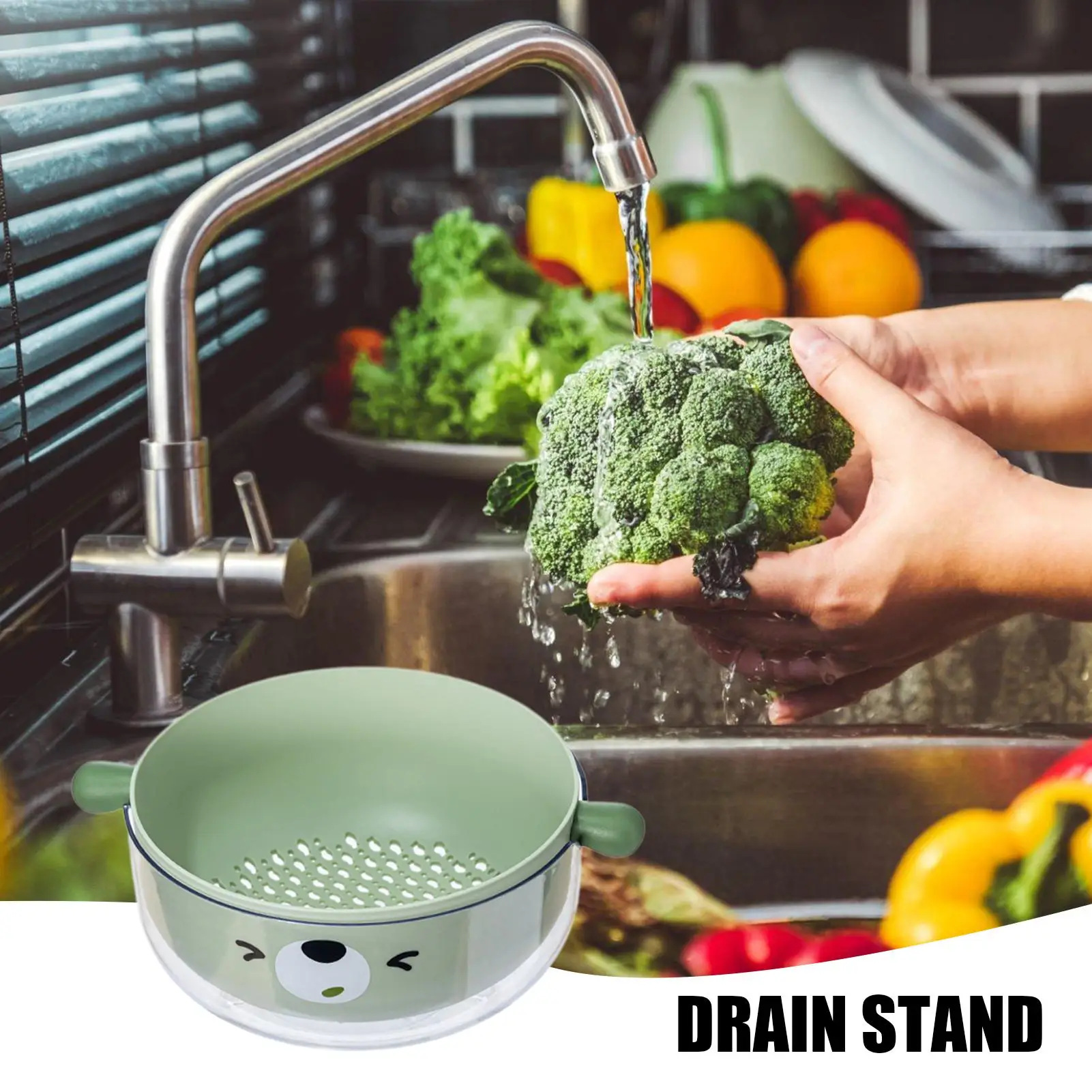 Kitchen Drain Colander Wash Basket Fruit Vegetable Drain Bowls Kitchen Strainer Round Double-Layer Washing Baskets Cleaning Tool
Kitchen Drain Colander Wash Basket Fruit Vegetable Drain Bowls Kitchen Strainer Round Double-Layer Washing Baskets Cleaning Tool