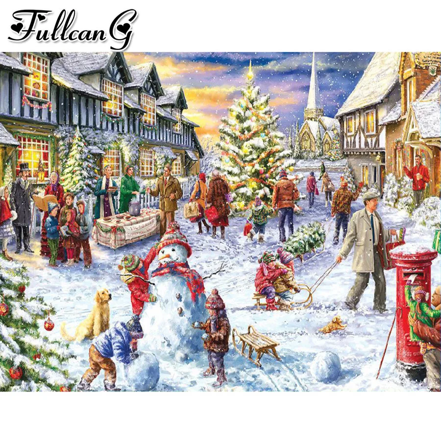 FULLCANG diamond painting winter landscape picture diy 5d full rhinestone embroidery christmas street market home decor FG1222
FULLCANG diamond painting winter landscape picture diy 5d full rhinestone embroidery christmas street market home decor FG1222