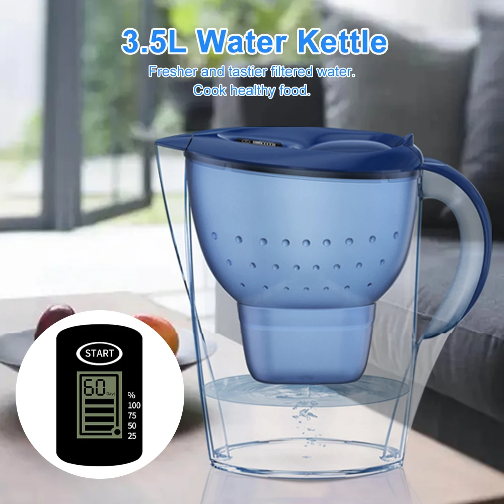 Water Purifier Pitcher 3.5L High Capacity Water Purification Jug Four-layer Filter Water Pitcher Purifier For Home office
Water Purifier Pitcher 3.5L High Capacity Water Purification Jug Four-layer Filter Water Pitcher Purifier For Home office