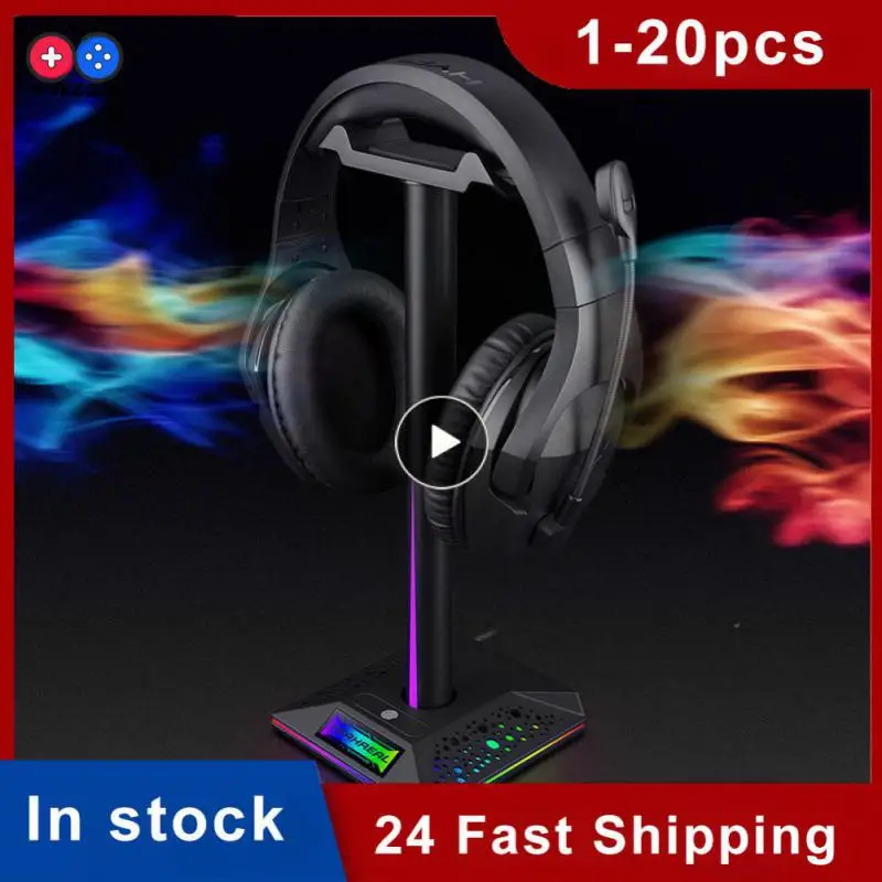 With 3.5mm Audio Gaming Headset Hanger Holder Rgb Luminous Dual Usb Hub Jack Gamepad Hook For Ps5 Rgb Headphone Stand
With 3.5mm Audio Gaming Headset Hanger Holder Rgb Luminous Dual Usb Hub Jack Gamepad Hook For Ps5 Rgb Headphone Stand