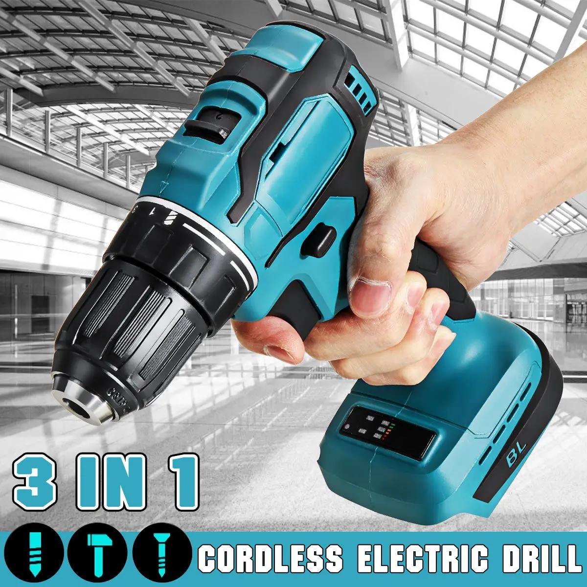 18V 90N.m Cordless Brushless Electric Drill Rechargable DIY Power Tool Hammer Drill Screwdriver Wrench For Makita Battery
18V 90N.m Cordless Brushless Electric Drill Rechargable DIY Power Tool Hammer Drill Screwdriver Wrench For Makita Battery