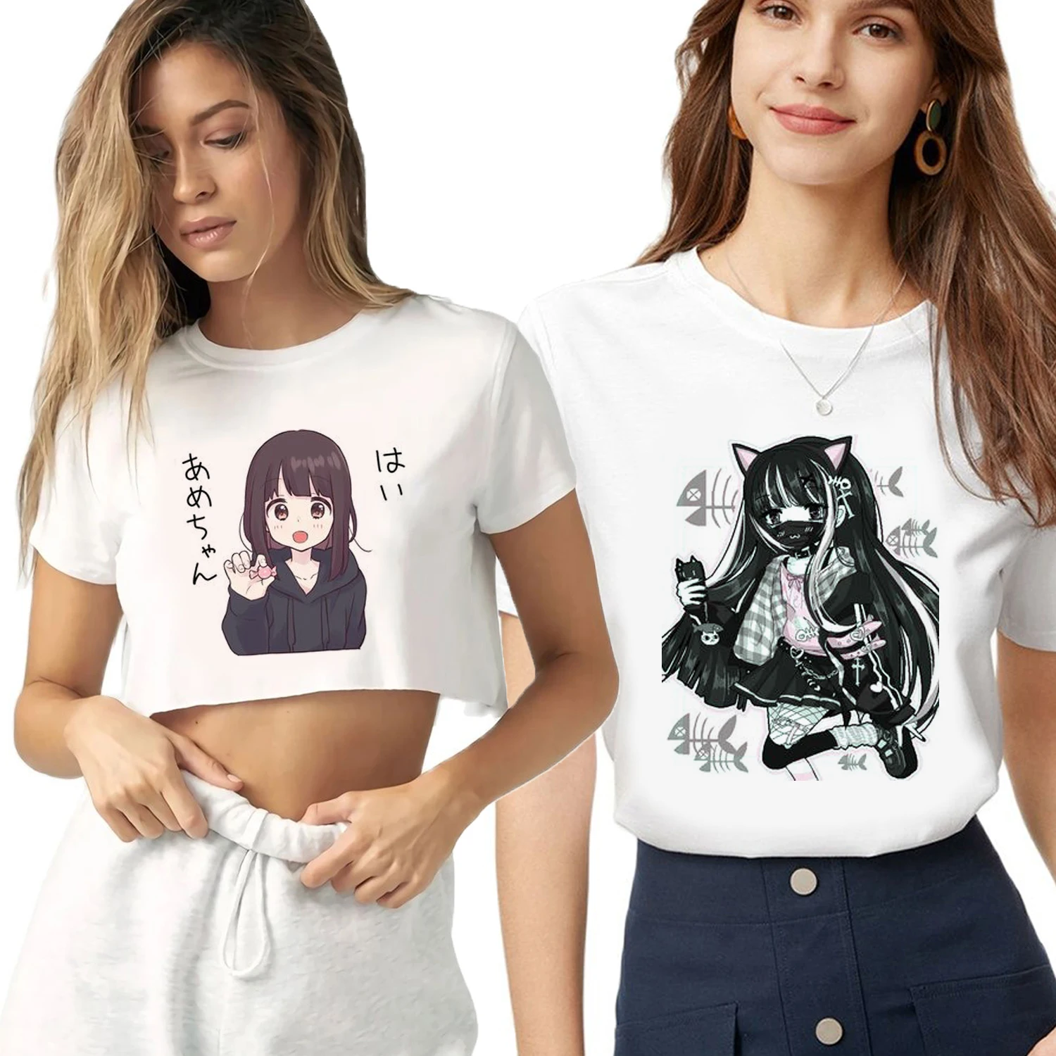 Kawaii Anime Print T Shirt Lovely Women Clothes Fashion Short Sleeve Tshirt Female Top Graphic Tee T-shirt for Sexy Cool Girl
Kawaii Anime Print T Shirt Lovely Women Clothes Fashion Short Sleeve Tshirt Female Top Graphic Tee T-shirt for Sexy Cool Girl