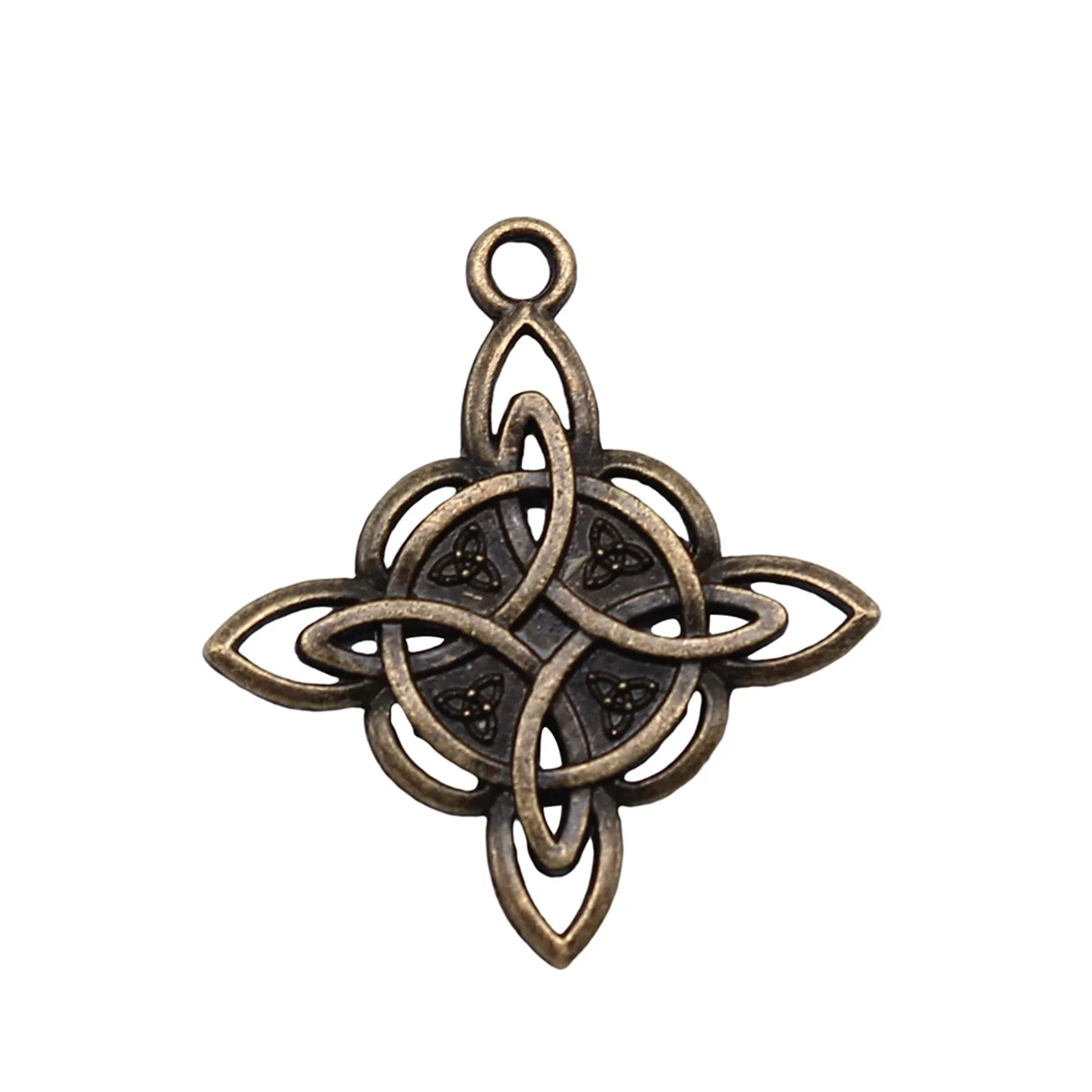 

10pcs Triquetra Knot Amulet Charms 28x25mm Antique Bronze Color Jewelry Making Supplies Earrings Handmade