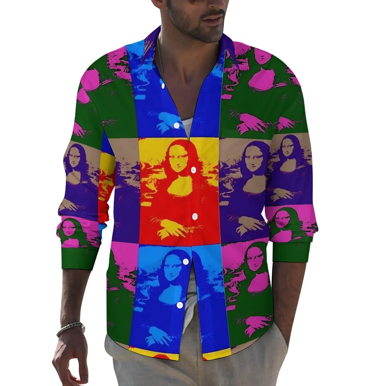 Mona Lisa Pop Shirt Funny Print Casual Shirts Long Sleeve Custom Harajuku Blouses Spring Fashion Oversized Tops
Mona Lisa Pop Shirt Funny Print Casual Shirts Long Sleeve Custom Harajuku Blouses Spring Fashion Oversized Tops