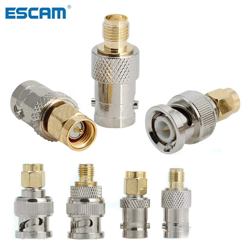 ESCAM 4pcs BNC To SMA Connectors Type Male Female RF Connector Adapter Test Converter Kit Set
ESCAM 4pcs BNC To SMA Connectors Type Male Female RF Connector Adapter Test Converter Kit Set