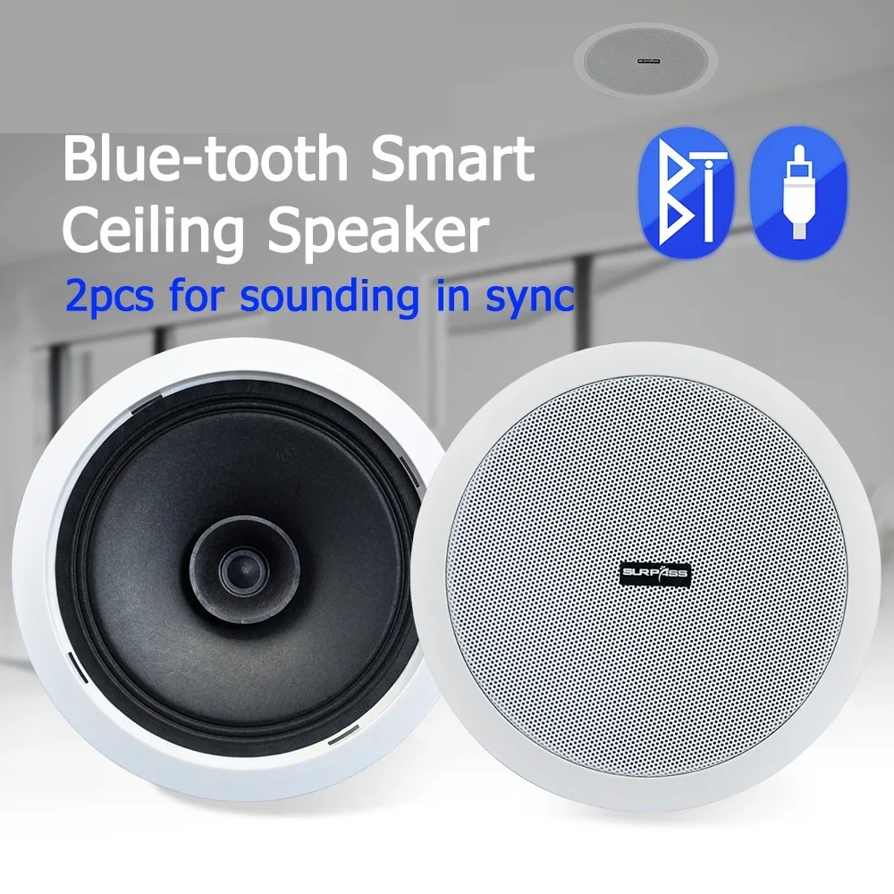 

Top Dustproof Smart BT In Ceiling Active Speakers 6 Inch Home Surround Sound 2 Channel Built In Wall Mount Roof Speaker Indoor
