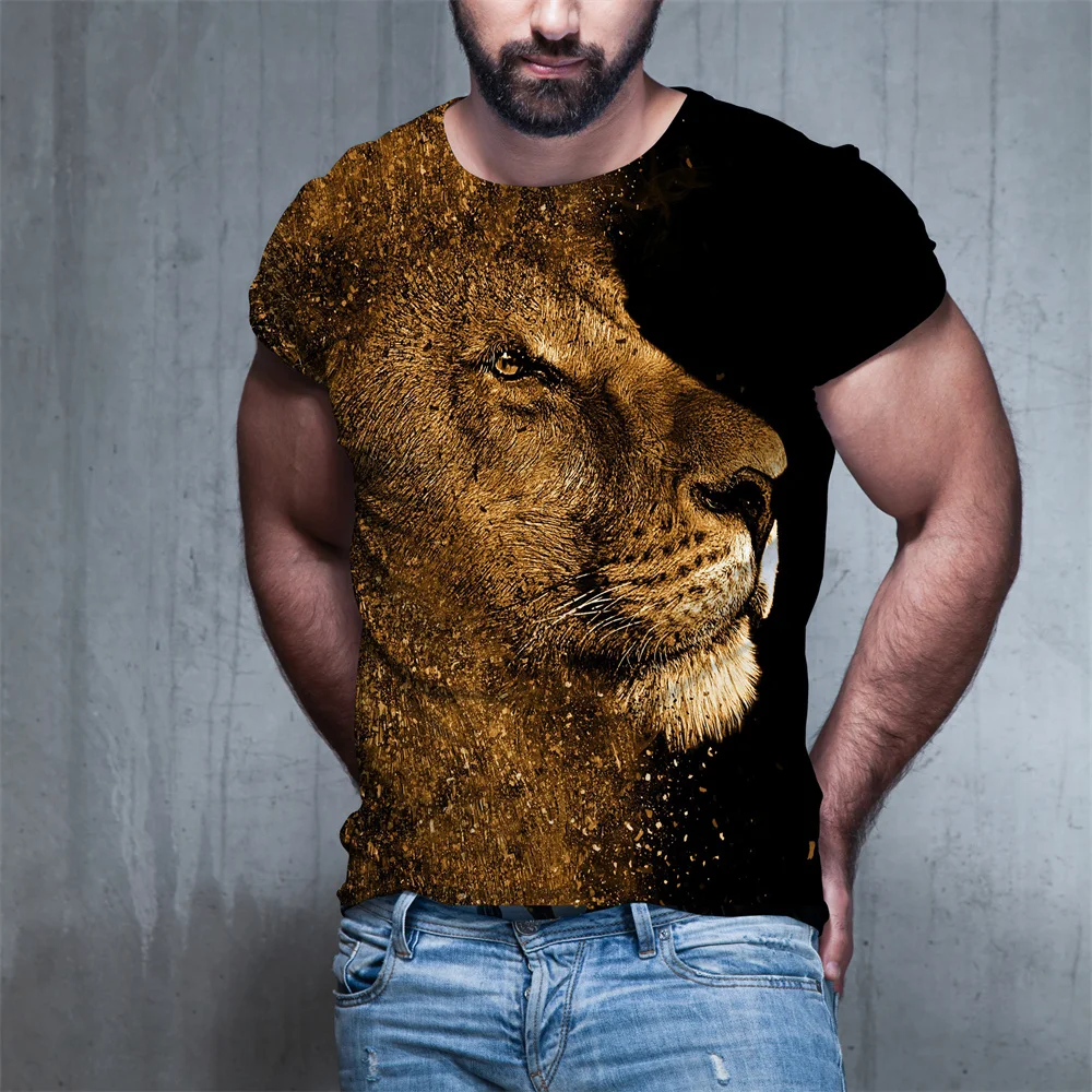 T Shirt for Men 3D Lion/tiger Print T-Shirt 2022 Summer Round Neck Short Sleeve Tops Fashion Casual Oversized Clothing 110-6XL
T Shirt for Men 3D Lion/tiger Print T-Shirt 2022 Summer Round Neck Short Sleeve Tops Fashion Casual Oversized Clothing 110-6XL